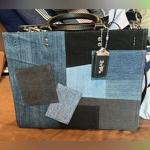 NWT Coach Rogue Denim Patchwork